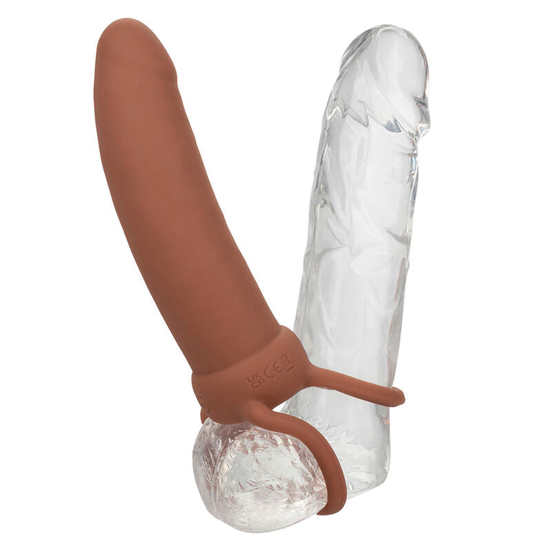 CALEXOTICS - MAXX THICK DUAL PENETRATOR 10 VIBRAÇÕES MARROM