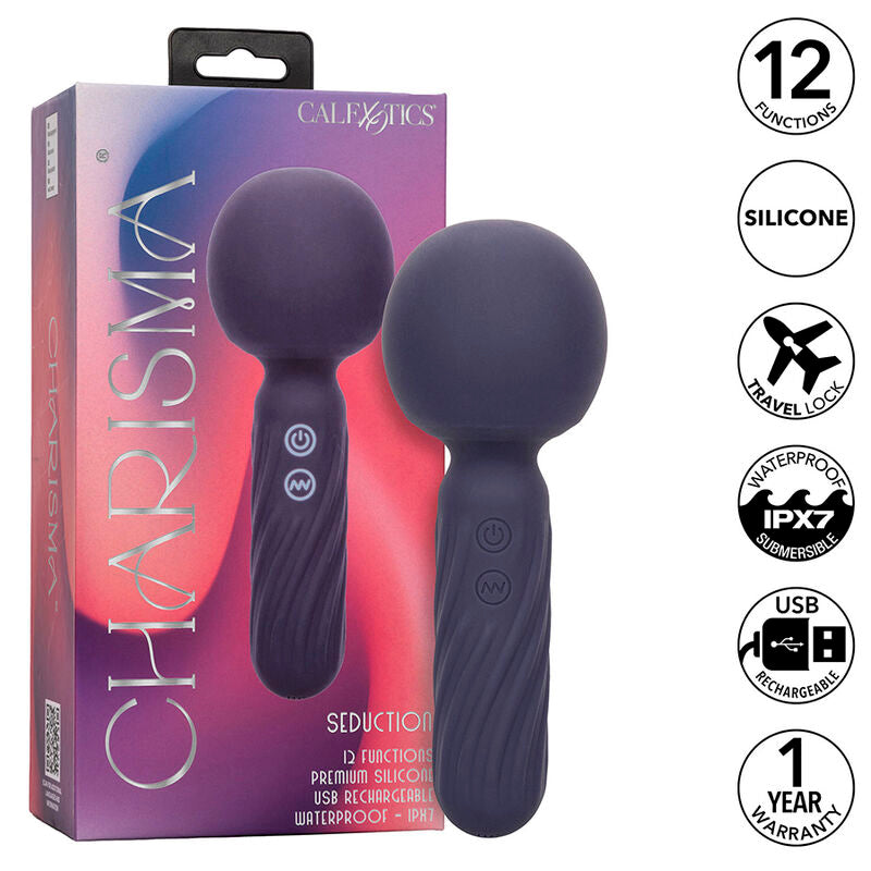 CALEXOTICS - CHARISMA SEDUCTION MASSAGER 12 FUNÇÕES 17,75 CM X 6,25 CM ROXO