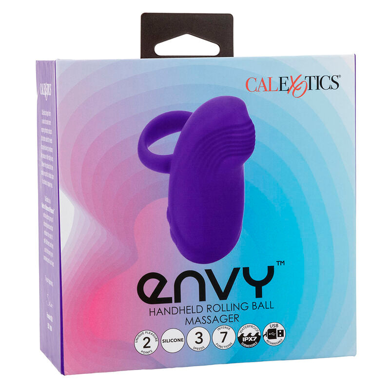 CALEXOTICS - ENVY HANDHELD ROLLING BALL MASSAGER 7 VIBRAÇÕES ROXO