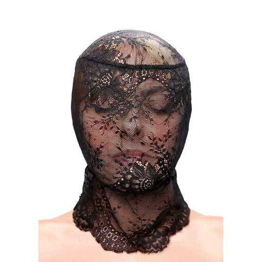 NS NOVELTIES - FETISH &amp; FASHION BLACK LACE HOOD