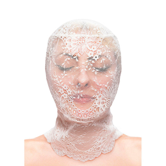 NS NOVELTIES - FETISH &amp; FASHION WHITE LACE HOOD