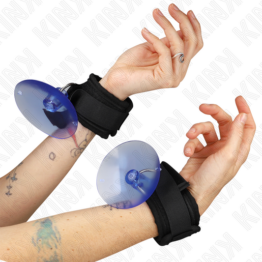 KINK - BLACK WRIST SUCTION CUPS 29-40 CM X 5 CM