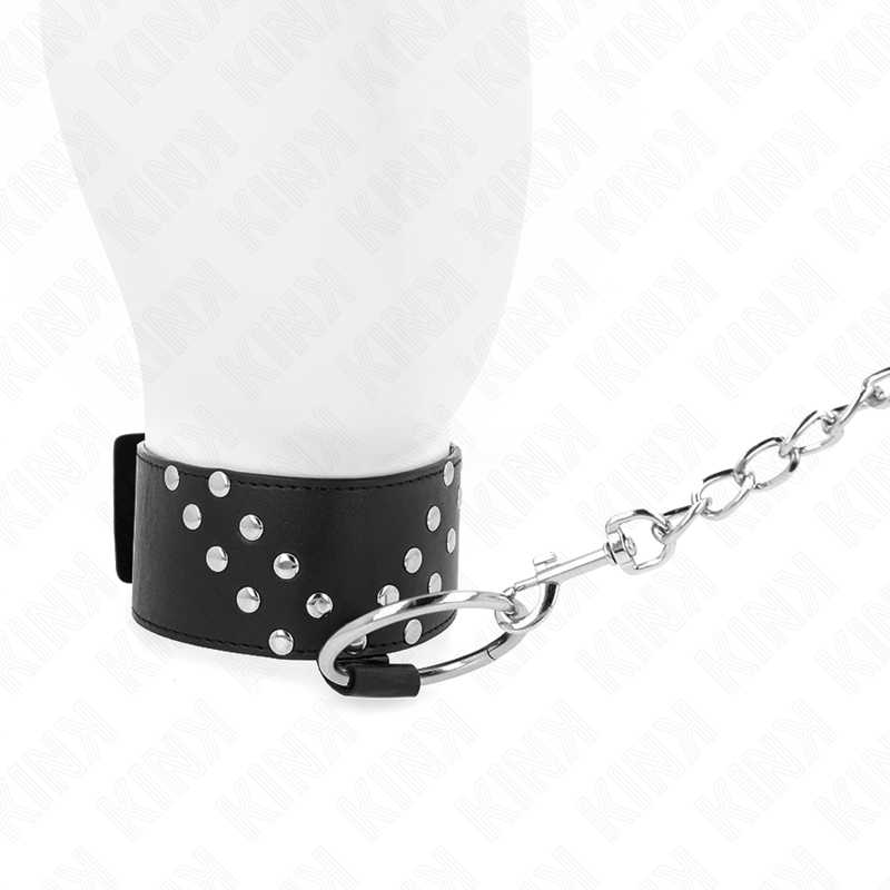 KINK - 65 CM NECKLACE WITH BELT WITH ADJUSTABLE V RIVET 36-43 CM X 5 CM