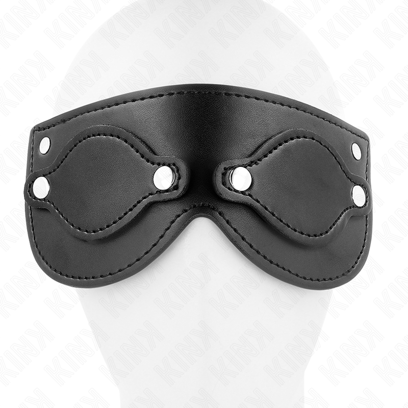 KINK - LEDERMASKE MIT ABNEHMBAREN AUGENABDECKUNGEN 22 x 9 CM