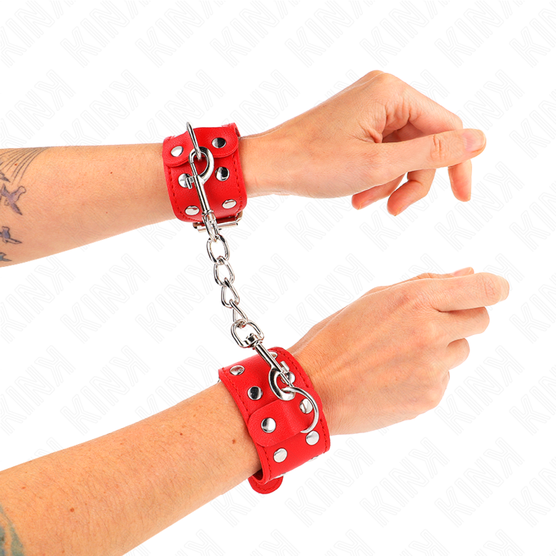 KINK - ROTE VERSTELLBARE DOPPELLINIEN-NAGELARMBÄNDER