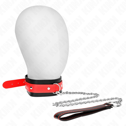 KINK - NECKLACE WITH RED STRAP 65 CM ADJUSTABLE 36-43 CM X 5 CM