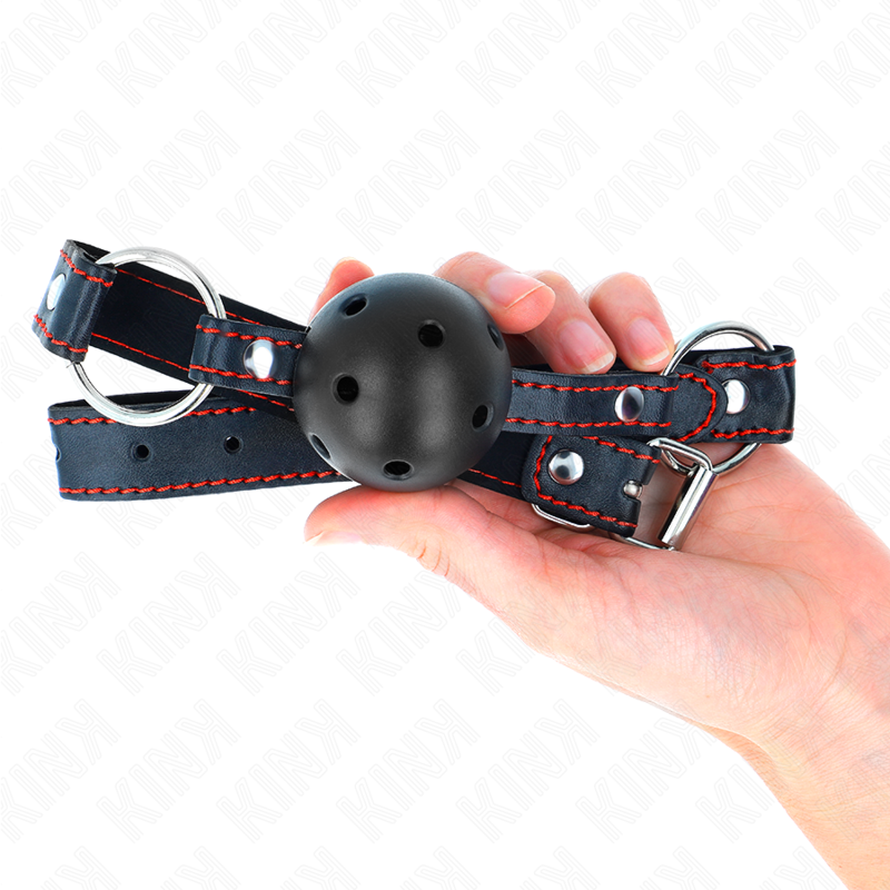 KINK - HARD HOLLOW BLACK BALL GAG MODELL 2 65 x 2,5 CM