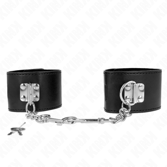 KINK - BLACK ADJUSTABLE PADLOCK WRIST 16-23 CM X 5.5 CM