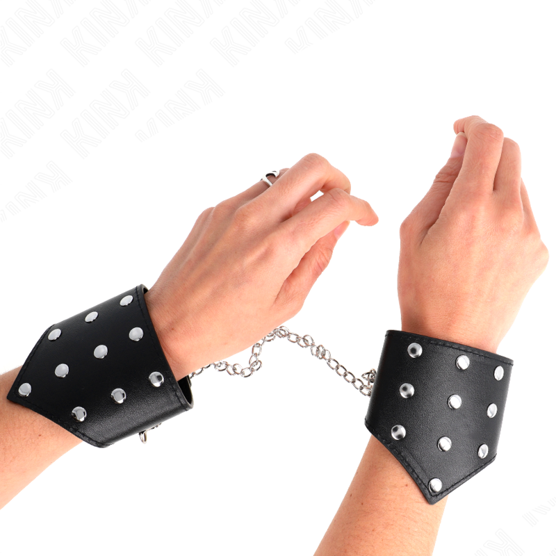 KINK - ARMBÄNDER IM SCHWARZEN PUNKTE-STIL MIT VERSTELLBARER KETTE – 17–23 CM X 8,5 CM