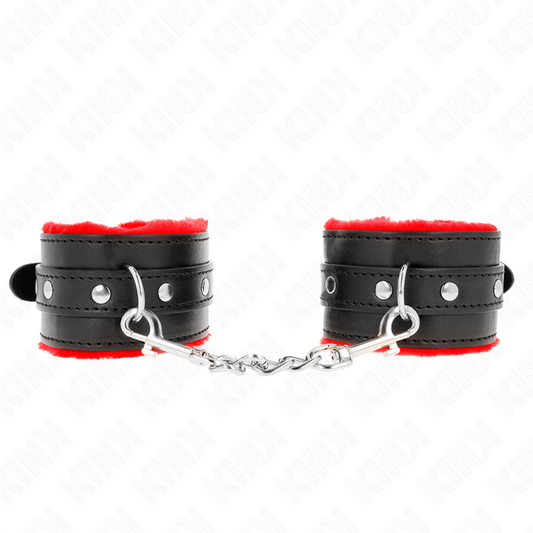 KINK - PREMIUM RED LEATHER LINING WRIST WITH ADJUSTABLE BLACK BELT 17-29 CM X 6 CM