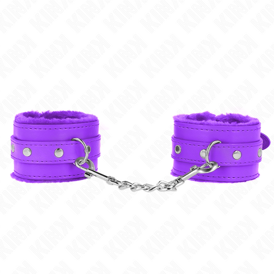 KINK - PREMIUM PURPLE LEATHER LINING WRIST WITH ADJUSTABLE PURPLE BELT 17-29 CM X 6 CM