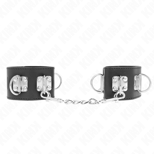 KINK - MULTIPOSITION CUFFS WITH ADJUSTABLE BLACK PADLOCK CLOSURE 16-23 CM X 5.5 CM