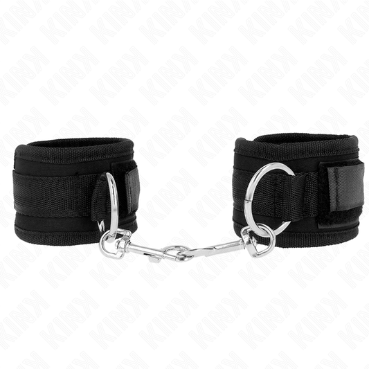 KINK - ADJUSTABLE BLACK CUFFS 18-35 CM X 6 CM