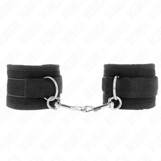 KINK - HANDGELENKBAND AUS NYLON MIT KLETTVERSCHLUSS, SCHWARZ, MODELL 2, VERSTELLBAR, 18-35 CM X 6 CM