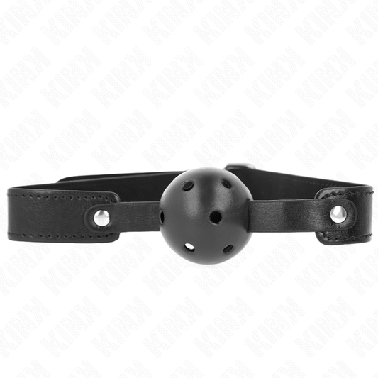 KINK - BLACK BREATHABLE BALL 4.5 CM GAG 65 x 2.5 CM