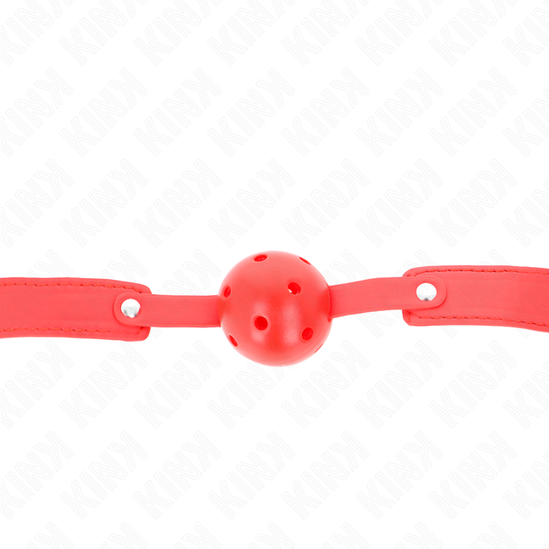 KINK - RED BREATHABLE BALL 4.5 CM GAG 65 x 2.5 CM