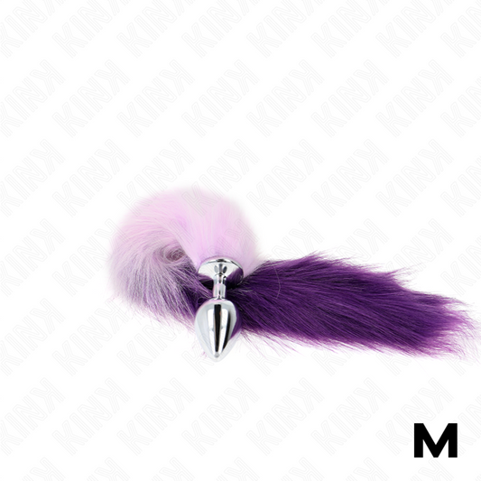 KINK - ANAL PLUG SIZE M 8 X 3.5 CM WITH SYNTHETIC TAIL 40 CM PURPLE