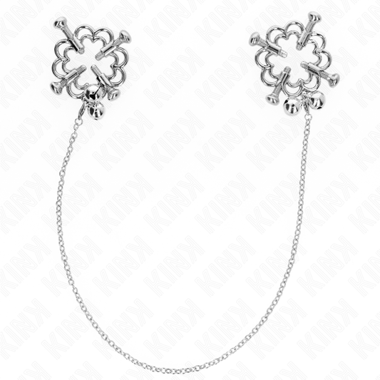 KINK - METAL FLOWER PINS WITH CHAIN