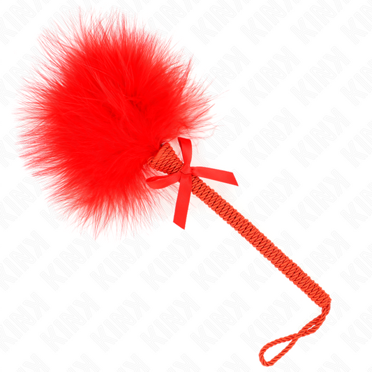 KINK - NYLON ROPE WAND WITH TICKLING FEATHERS AND RED BOW 25 CM