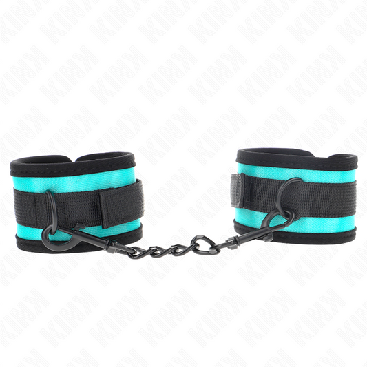 KINK - GANCHO E LOOP NYLON BIND PULSO PRETO-AZUL AJUSTÁVEL 18-32 CM X 5 CM