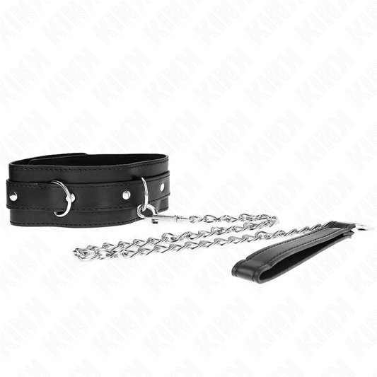 KINK - NECKLACE WITH BELT 65 CM WITH BLACK STRAP 54 X 4.5 CM