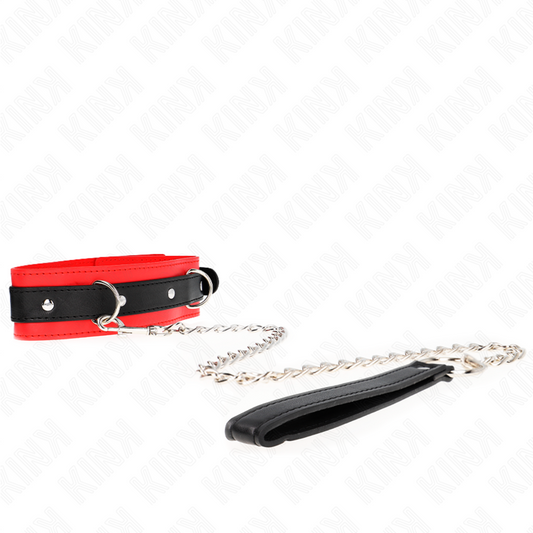 KINK - BASIC MODEL NECKLACE WITH LEASH 65 CM MODEL 3 RED 53 X 5 CM