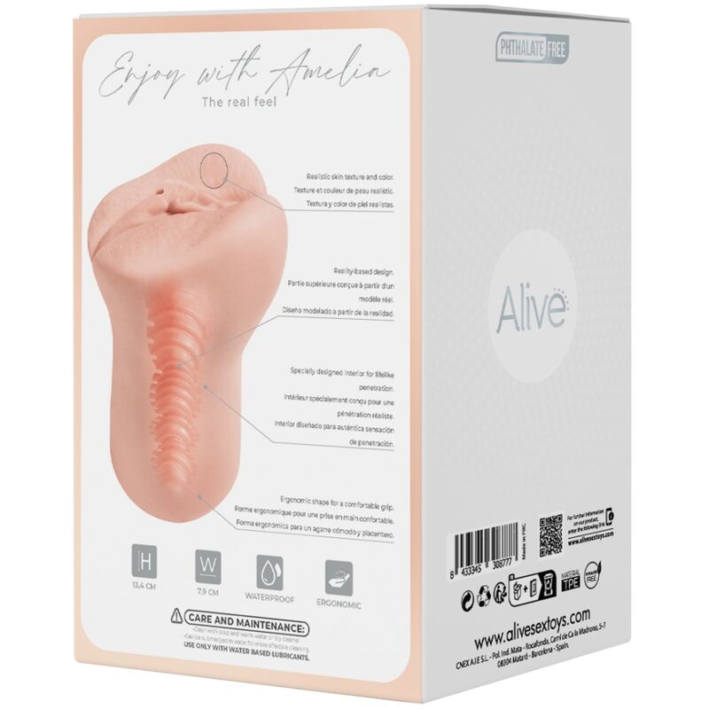 ALIVE - FLEX MASTURBADOR MASCULINO VAGINAL TAMANHO M