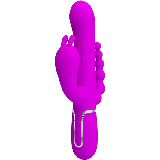 PRETTY LOVE - CAMMY VIBRADOR TRIPLO MULTIFUNCIONAL 4 EM 1 ROSA