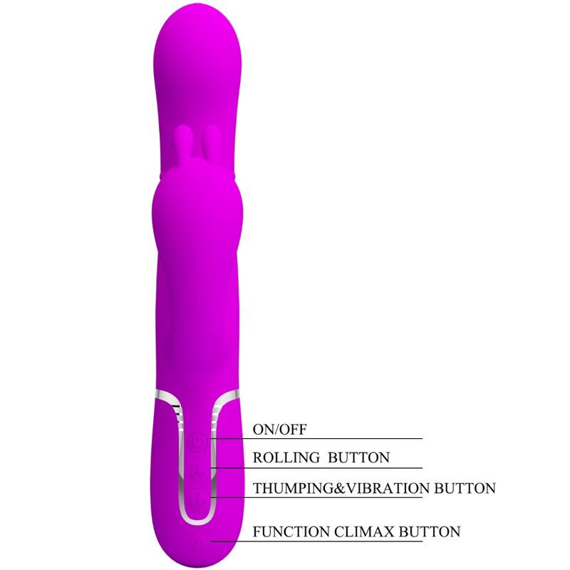 PRETTY LOVE - CAMMY VIBRADOR TRIPLO MULTIFUNCIONAL 4 EM 1 ROSA