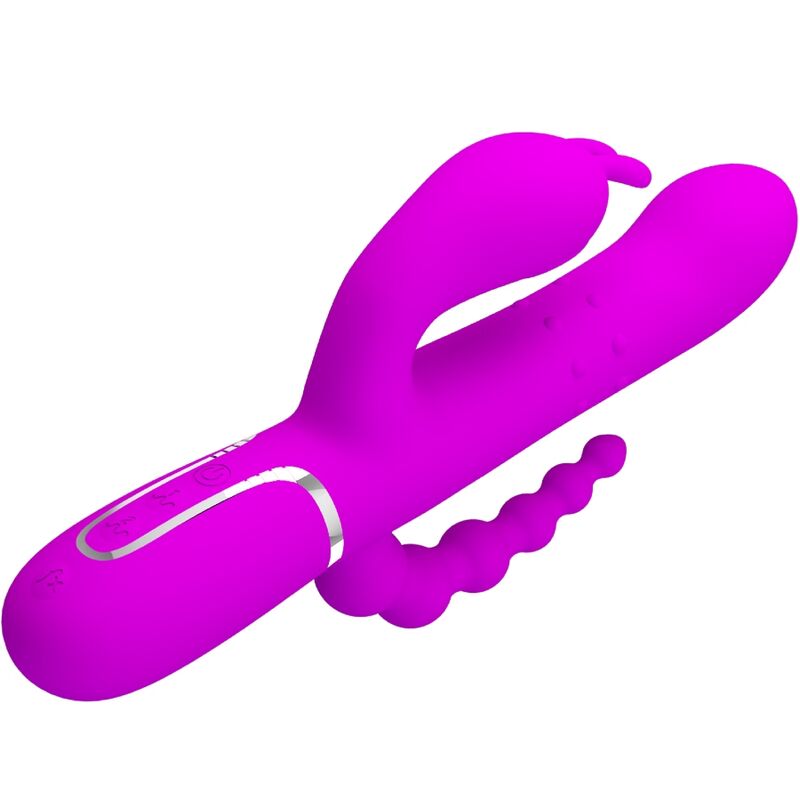 PRETTY LOVE - CAMMY VIBRADOR TRIPLO MULTIFUNCIONAL 4 EM 1 ROSA