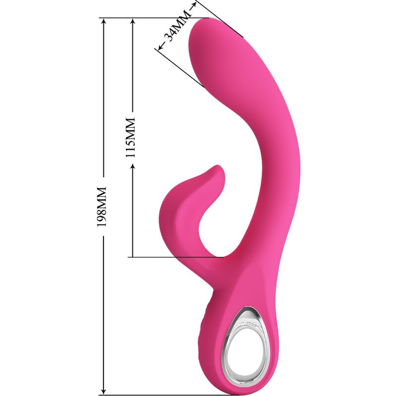 PRETTY LOVE - FRITZ RABBIT VIBRADOR 12 VIBRAÇÕES ROSA