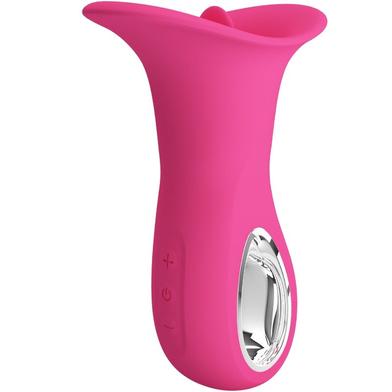 PRETTY LOVE - CLYDE VIBRADOR ORAL LÍNGUA VIBRANTE 12 VIBRAÇÕES ROSA