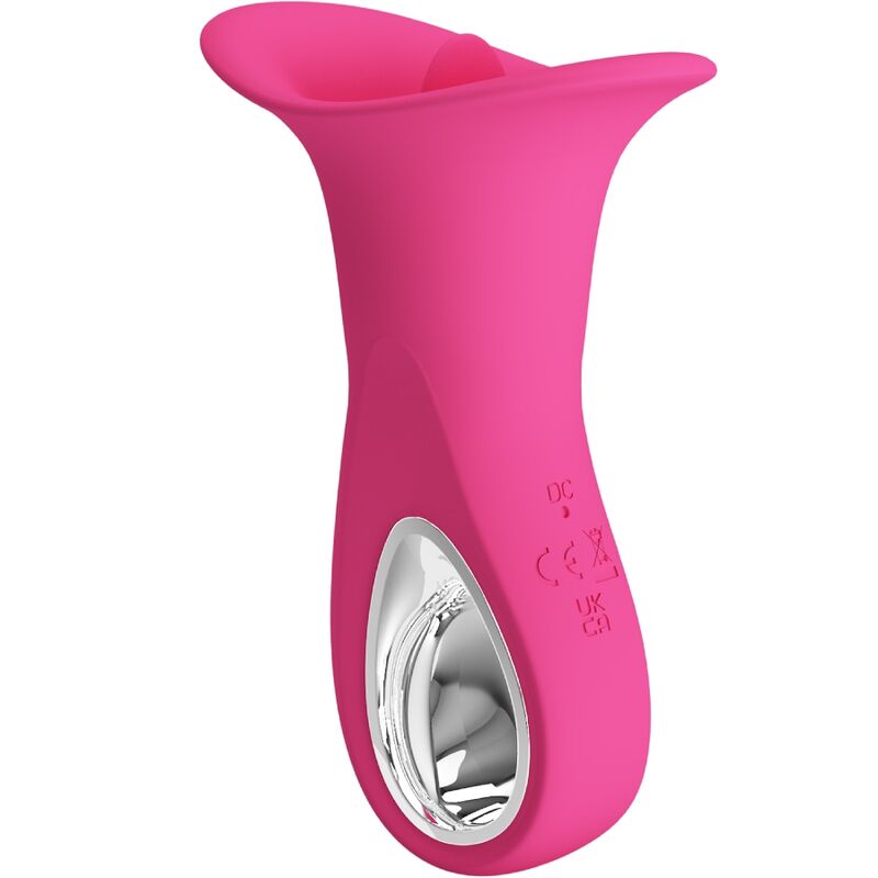 PRETTY LOVE - CLYDE VIBRADOR ORAL LÍNGUA VIBRANTE 12 VIBRAÇÕES ROSA