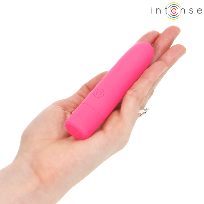 INTENSE - SYMONE  USB RECARREGÁVEL VIBRATÓRIA BULLET 8 VIBRAÇÕES ROSA 10 X 2,2 CM