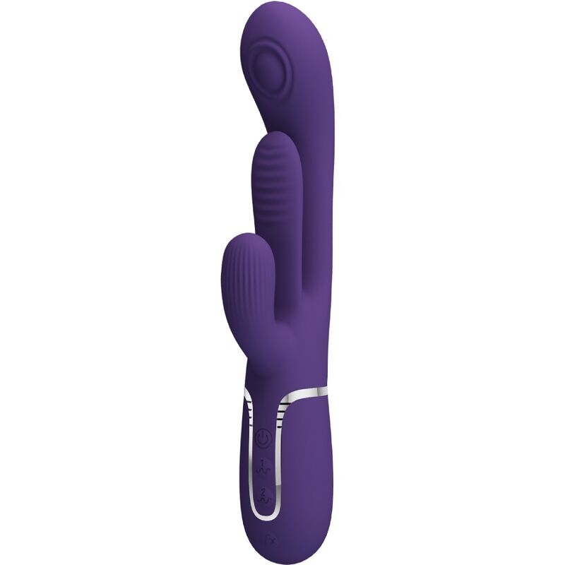 PRETTY LOVE - SHANIA TRIPLE RABBIT VIBRADOR MULTIFUNCIONAL ROXO