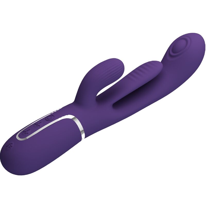 PRETTY LOVE - SHANIA TRIPLE RABBIT VIBRADOR MULTIFUNCIONAL ROXO