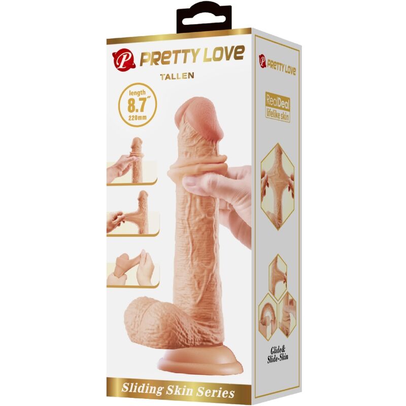 PRETTY LOVE - REALISTIC DILDO HIGH 22 CM FLESH