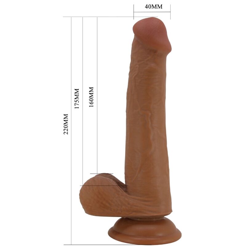 PRETTY LOVE - REALISTIC DILDO 22 CM BROWN