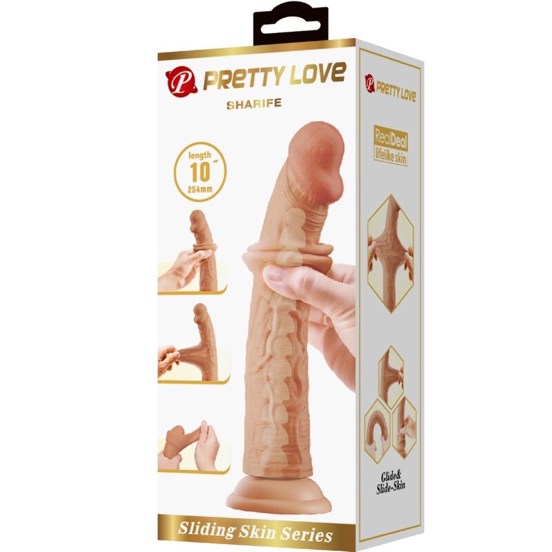 PRETTY LOVE - REALISTIC SHARIFE DILDO 25 CM FLESH