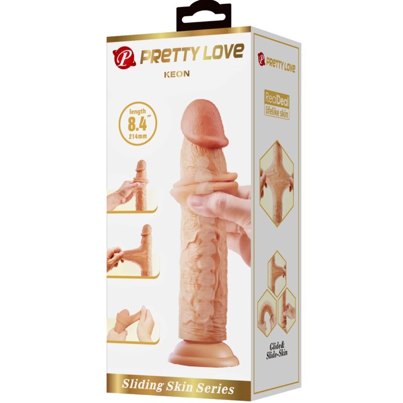 PRETTY LOVE - KEON REALISTIC DILDO 21 CM MEAT