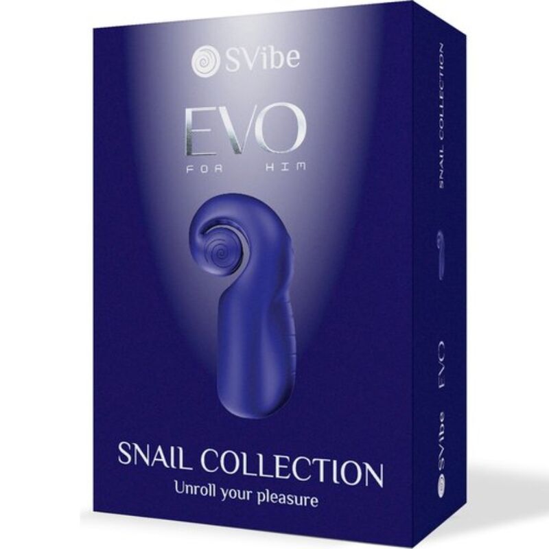 SNAIL VIBE - EVO PARA ELE MASTURBADOR MASCULINO SLIDE N'ROLL AZUL ESCURO