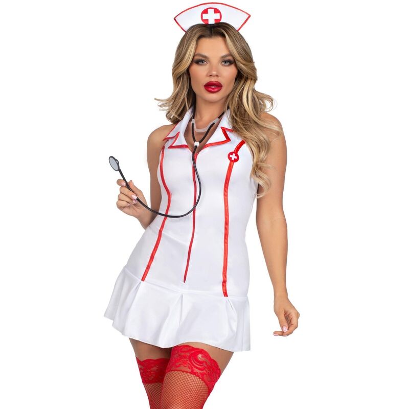 LEG AVENUE - WHITE HEAD NURSE COSTUME S/M