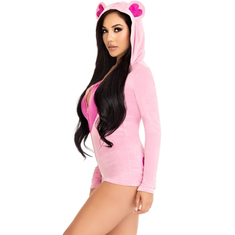 LEG AVENUE - BODY URSO DE VELUDO ROSA S