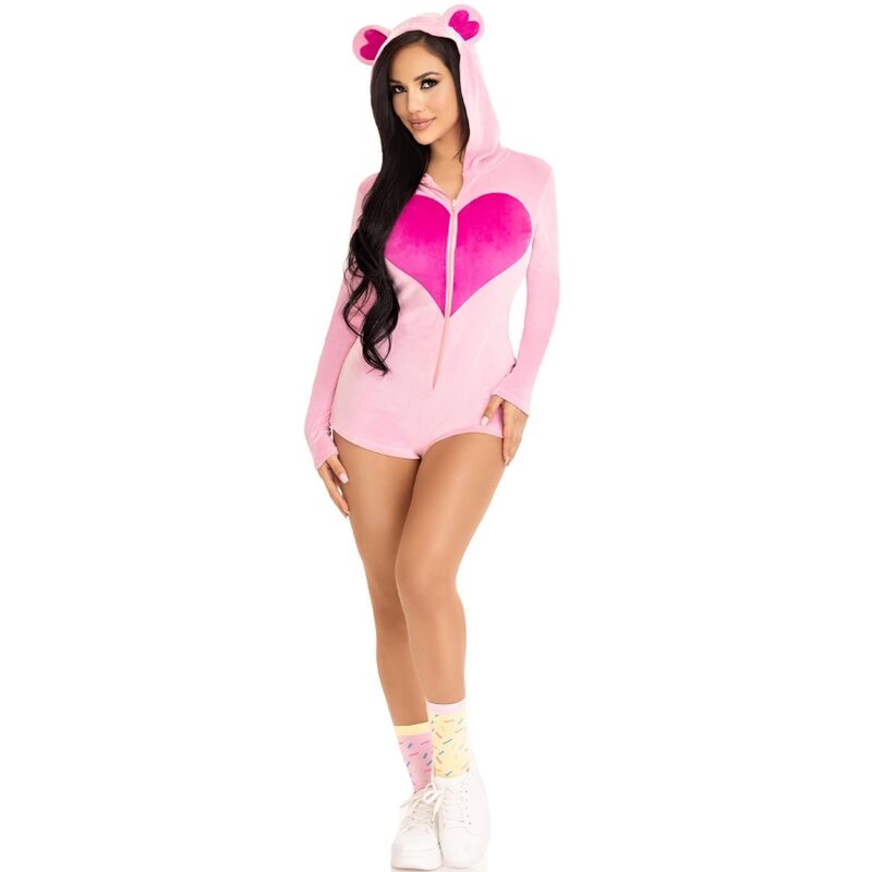 LEG AVENUE - BODY URSO DE VELUDO ROSA S