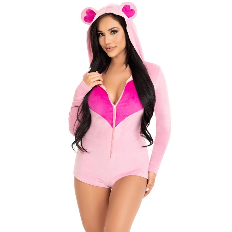 LEG AVENUE - BODY URSO DE VELUDO ROSA S