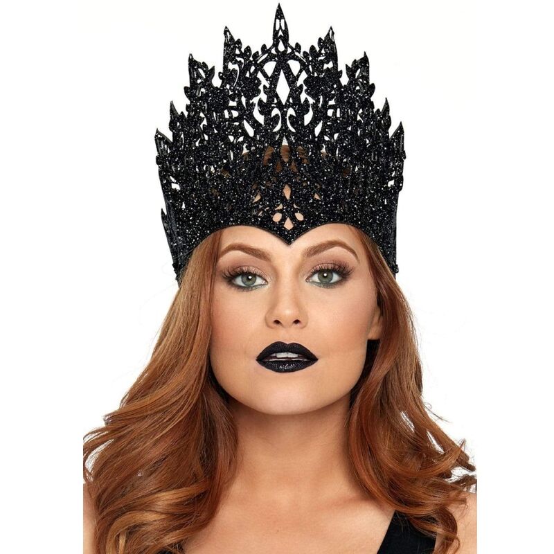 LEG AVENUE - CROWN WITH GLITTER AND BLACK JEWEL