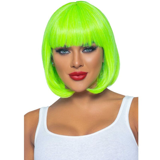 LEG AVENUE - NEON GREEN FLUORESCENT BOB WIG