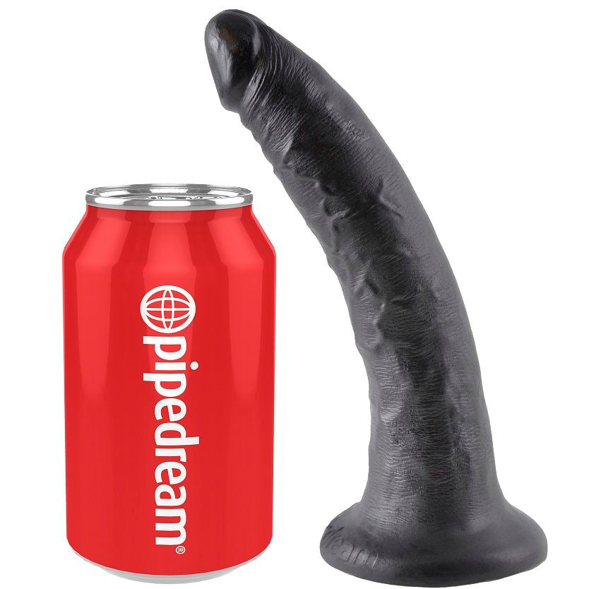 KING COCK - 7 BLACK DILDO 17.8 CM