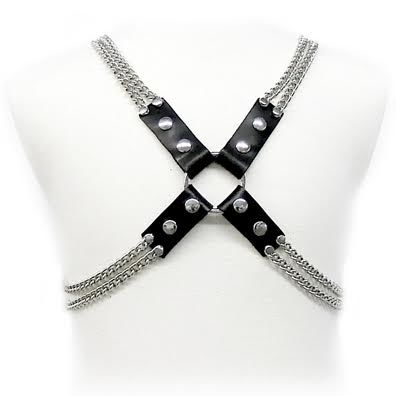 LEATHER BODY - LEATHER CHAIN ​​HARNESS