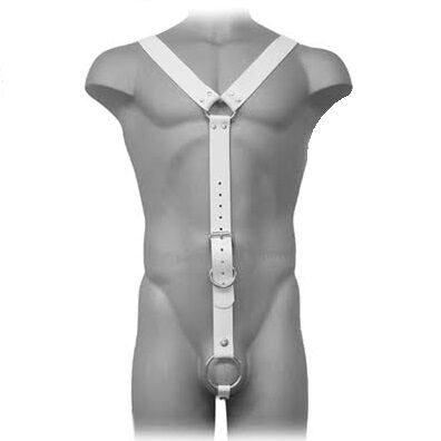 LEATHER BODY - WHITE MEN'S LEATHER HARNESS